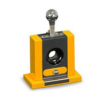 Bey-Berk Cigar Cutter W/Drawer Yellow & Carbon Fiber Color