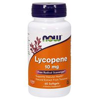 NOW Supplements, Lycopene 10 mg with Natural Extract from Tomatoes, Free Radical Scavenger*, 60 Softgels