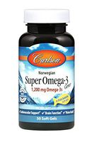 Carlson - Super Omega-3 Gems, 1200 mg Omega-3s, Norwegian, Cardiovascular Support, Brain Function & Vision Health, 50 soft gels