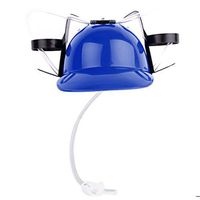 Tpingfe New Exotic Beer & Soda Guzzler Helmet & Drinking Hat Novelty Gift Toys (Blue)