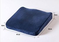 Coccyx Seat Cushion | Back Support, Tailbone and Sciatica Pain Relief, Memory Foam Office Chair and Car Seat Cushion for Back Pain and Sciatica Relief ?Brown /Navy Blue 40404/9cm , Navy Blue