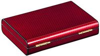 HNSYDS Carbon Fiber High Gloss Paint Red Cigar Box Portable Peach Core Cigarette Case Portable Cigar Humidor Cigar Box