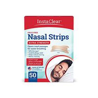 Instaclear Extra-Strength Nasal Strips, Tan 50 ct | Works Instantly, Breathe Better, Nasal Congestion Relief, Stops Snoring, Cold & Allergy, Extra Strength Tan
