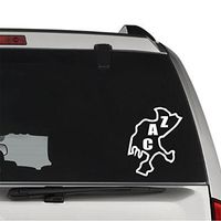 GottaLoveStickerz Zac Zacatecas Mexico State Permanent Vinyl Decal Sticker for Laptop Tablet Helmet Windows Wall Decor Car Truck Motorcycle - Size (10 Inch / 25 cm Tall) - Color (Gloss White)