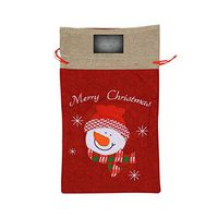 VAbBUQBWUQ Personality Characteristic Feature Santa Clause Drawstring Candy Goody Toy Gift Stocking Bag Holiday Wrapping Party Favors Presents Decorations
