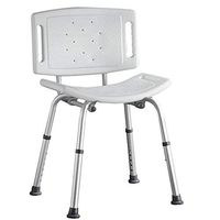 Goquik Shower Chair with Thick Shower Seat for Elderly with Handle, Adult Leisure Seat (White Stool)