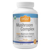 Mushroom Complex Capsules - 11 Mushroom Extracts 30% Min. Beta-Glucan - 60 Count - Harvest Naturals