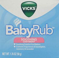 Vicks BabyRub Soothing Chest, Neck and Back Ointment 1.76 Oz, 2 Pack