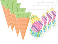 Easter Cellophane Party Treat/Favor Bags with Twist Tie Closure - 2 Styles - 40 Total