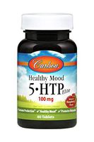 Carlson - Healthy Mood 5-HTP Elite, 100 mg, Serotonin Production, Healthy Mood & Promotes Relaxation, Raspberry, 60 Tablets