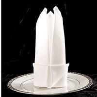 50 New White Wedding Cotton Restaurant Dinner Cloth Linen Napkins Premium 20