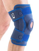Neo G Knee Brace, Hinged Open Patella - Side Hinges Support for ACL, Arthritis, Joint Pain, Meniscus Tear, Running, Skiing - Adjustable Compression - Class 1 Medical Device - One Size - Blue