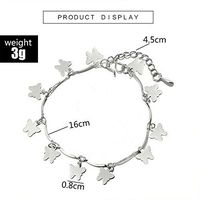 Alloy hollowing Lovely animal Butterfly Small bell Double-layer foot chain NS Beach Anklets Charm Beautiful Colorful Fashion Charms Woman Design For gift Cheap