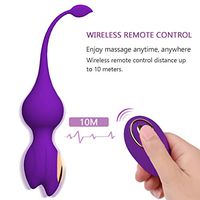 Cordless Wireless Remote Control Mini Massager Ball - 12 Different Mode - Waterproof Quiet Rechargeable Portable Personal Massager, Whisper Quiet