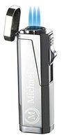 Personalized Laurel Visol Athens Silver Triple Torch Flame Cigar Lighter