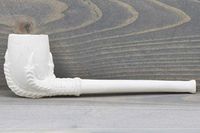 Old German Clay Pipe 9 White Finish