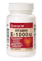 MAJOR E 1000 IU SYN CAPS Vitamin E-1000 Unit Clear Yellow 30 CAPS UPC 309040277466