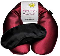 Happy Wraps Microwavable Neck Wrap Hot Cold Herbal Aromatherapy Neck Pain Relief Warming Pillow Heating Pad for Migraines Stress Relief Gifts for Women Men Christmas Plus a Free Gift - Ruby