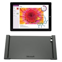 Microsoft Surface 3 10.8in Touchscreen 4 GB Memory 128 GB SSD WiFi + 4G LTE Tablet Bundle GL4-00009 (Tablet + Docking Station) (Renewed)