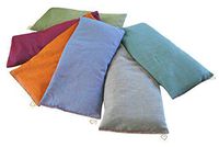 Peacegoods (6 Scented Lavender Flax Seed Eye Pillows - 4 x 8.5 - Soft & Soothing Cotton - Naturally Calming Colors - Teal Green Purple Terracotta Gray Lilac
