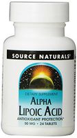 Source Naturals: Alpha Lipoic Acid 50 mg 24 Tablet (Pack of 3)