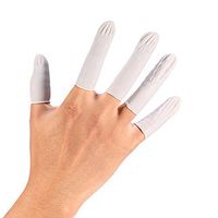 HEALLILY 450pcs Disposable Gel Finger Protector Latex Finger Cots Finger Covers Finger Caps Finger Sleeves (White)