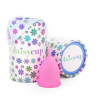 Menstrual Cup by DaisyCup - Reusable Soft Menstrual Cups Provide 12 Hour Leak Free Protection - Eco Friendly Alternative to Tampons & Pads - Includes 1 Regular Size Cup for Normal to Heavy Period Flow