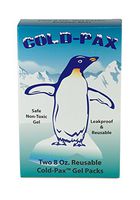 GMS Cold-Pax - 8 oz Reusable Freezable Ice Gel Pack Food Safe Non ToxicRefrigerant (2 Pack) 6" x 4" x 3/4"