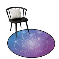 Modern Machine Washable Round Bath Mat,Cartoon Style Bananas Pattern Exotic Fresh Ripe Fruit Healthy Tropical,Non-Slip Living Room Soft Floor Mat Diameter-63 Inch Yellow White