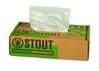 Stout by Envision ProPerformance 10 Gallon Clear Can Liners - 100 Bags - 0.8 mil Heavy Duty Puncture & Tear Resistant Garbage Trash Bags