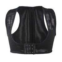 4 Sizes Back Brace Humpback Correction Band Chest Support Belt Bust Lift Posture Corrector (Color : Black, Size : M)