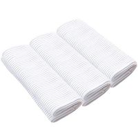 FullHappy Microfiber Kitchen Bar Cleaning Towels Dish Cloths, Lint Free Scratch Free White Cleaning Washcloths Tea Towels Rags for Home, Restaurant, Coffee Shop and Bars, 18 X 15 Inches, Pack of 3