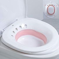 H&W Sitz Bath，Foldable Squat Free Sitz Bath, Special Care Basin for Pregnant Women, Used for Hemorrhoids and Perineum Treatment, Relieve and Relieve Inflammation and Swelling of Vagina or Anus (Pink)