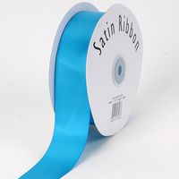 BBCrafts Turquoise Satin Ribbon Single Face 5/8 inch 100 Yards
