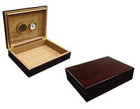 Prestige Import Group The Bellevue High Gloss Authentic Wood Cigar Humidor - Finish: Dark Mahogany