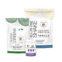 Reset360 Younger Kit Including Super Greens Superfood Diet Protein Powder, Aging Rest Essentials, Vanilla Protein Powder All-in-One Meal Replacement Shake