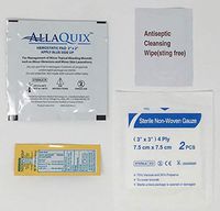 Stop Bleeding Quick Kit - First-aid with AllaQuix Stop Bleeding Gauze (Blood clotting Bandage) (Basic)