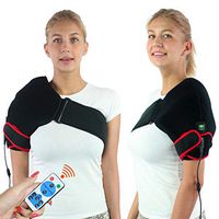 Creatrill Shoulder Heating Pad with Remote Control, Heated Brace Wrap Support W/Auto Shut Off, Moist Heat Therapy for Injury Rotator Cuff Pain Frozen Shoulder Dislocation