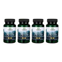 Swanson N-Acetyl L-Tyrosine 350 mg 60 Caps 4 Pack