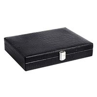 Smoking Set/Cedarwood Cigar Humidor Large Capacity Cigarette case About 25 Hydrating Tape Thermometer and humidifier Constant Temperature and Humidity Travel Portable Black Mute