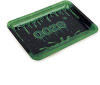Ooze - Metal Rolling Tray - Small 7.5"x6" - Ashtray - Rolling Tobacco Tray - Tobacco Accessories (Ooze Logo))
