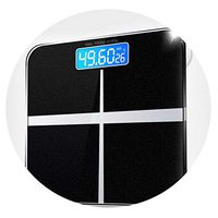 Electronic Health Scale Gift Scale Bilancia Pesapersone Bathroom Scale Test Room Temperature Pese Personne 26 * 26 cm,Black