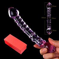 All Natural Mini Small Smooth Double Ended Sided Headed Crystal Clear Glass Stick for Women Men Female Male Beginners SGTY034