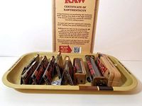 Bundle - 10 Items - RAW Black Rolling Paper+Two Sizes of Rollers & Roll Caddy.