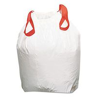 Boardwalk 1DK100 Drawstring Low-Density Can Liners, 13gal, 0.8 mil, White, 100/Carton