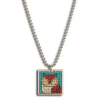 Dimensions Crafts 72-74089 Square Owl Finished Pendant, Small