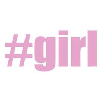 Hashtag # Girl, Pink Vinyl Decal Sticker Decor for 13" MacBook Laptop Computer