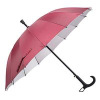 Crutches Umbrella Smart Umbrella Sunny Rain Dual Use Sunscreen Elderly Armrest Anti-Slip Reinforcement Adult Crutch Multifunction Portable Crutches Umbrella,Red