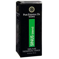 Pure Essential Oil Works Sinus Blend, 100% Pure, Natural, Paraben-Free and Therapeutic Grade with Euro-Style Dropper, 0.33 Ounces