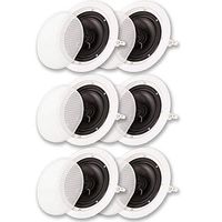 Acoustic Audio HTI6c in Ceiling 6.5" Speaker 3 Pair Pack 2 Way Home Theater 1500W HTI6c-3PR
